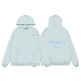2024秋冬新款R@EPRESENT标语logo印花连帽卫衣男女同款一件批代发