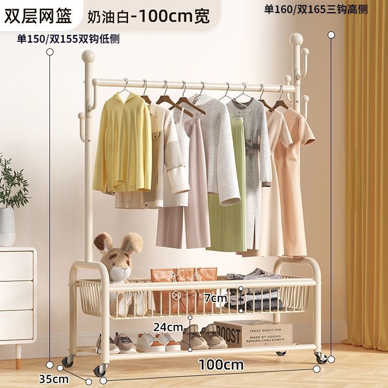 床置き服ラック家庭用部屋寝室掛け服ラック移動ハンガー簡易ハンガー卸売り|undefined