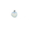 Agate pendant heart shaped, crystal heart-shaped, necklace and earrings, 16mm