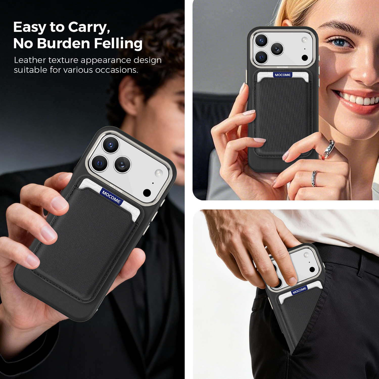 Ốp lưng từ tính iPhone 11-16 Pro Max chất liệu vải công nghệ MagSafe chống sốc — Cam【Ví thẻ】, Xanh dương【Ví thẻ】, Đen【Ví thẻ】, Xanh lá【Ví thẻ】 chi tiết 26