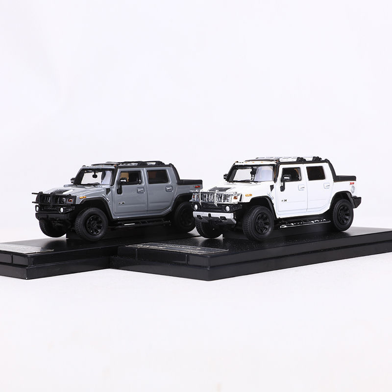 룰루 모델 1:64 험머 HUMMER H2 픽업 오프로드 차량 시뮬레이션 합금 자동차 모델 컬렉션