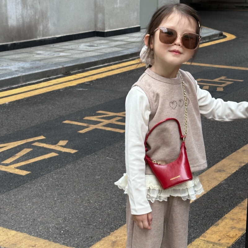 儿童包秋冬新款复古油皮迷你手拎包女童亲子链条斜挎包配饰零钱包|undefined