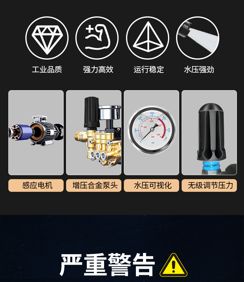 Factory wholesale high pressure car washer household 220v high pressure washer car wash water gun high pressure water grab car wash