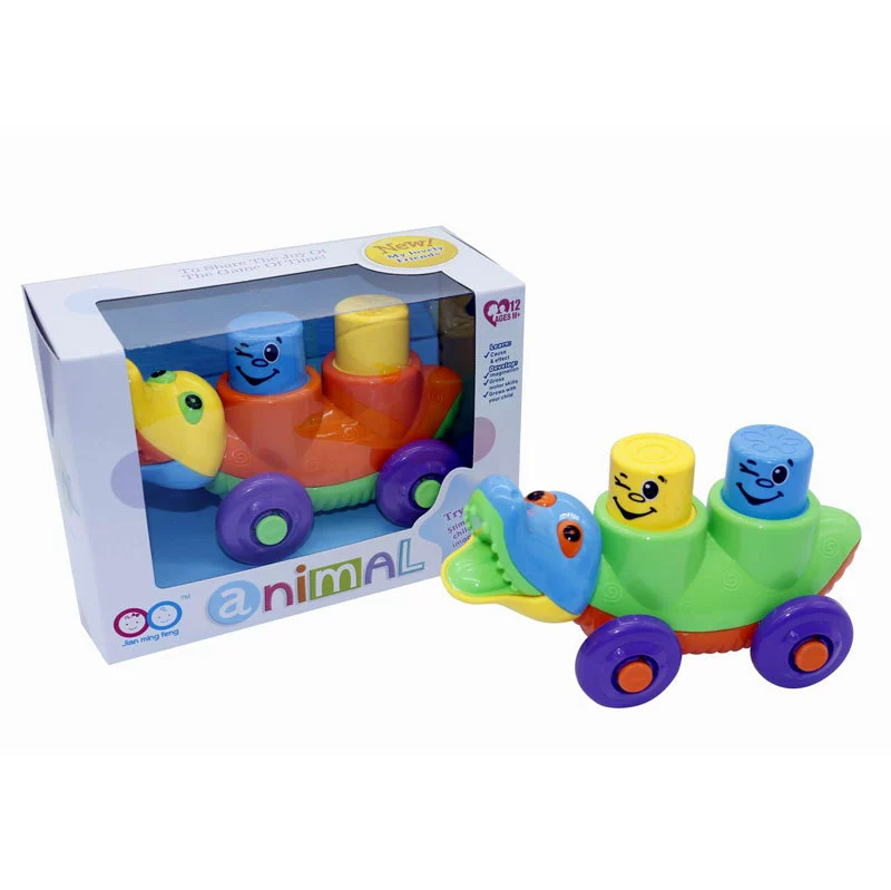 Мультяшная игрушечная машина, гусеница, крокодил
