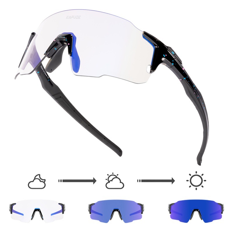 Gafas Antideslumbrantes de Ciclismo de TR90, Cortavientos, Apto para Miopía, para Ciclismo