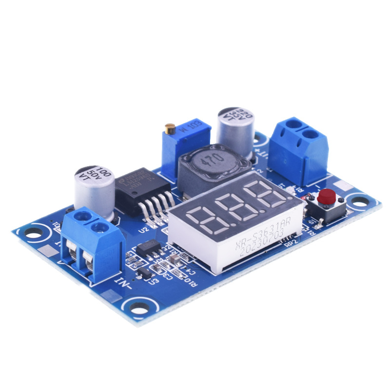 LM2596 DC-DC adjustable step-down module with digital voltmeter display LM2596S regulated power supply module