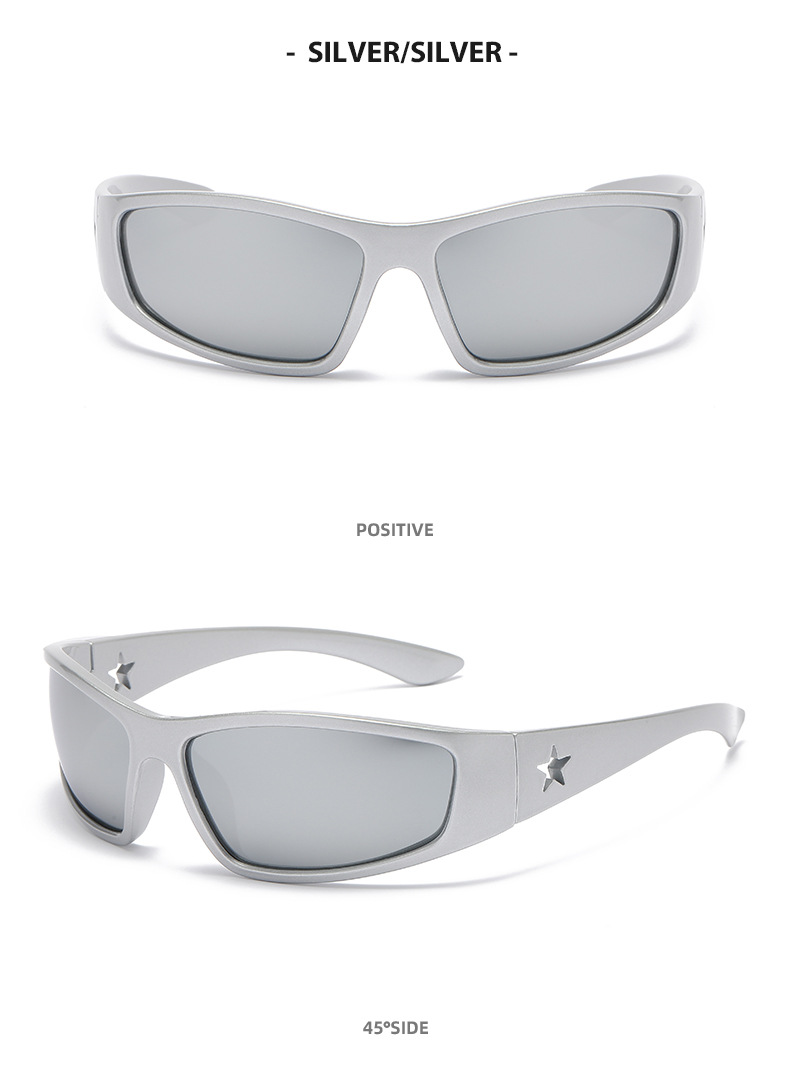 Hip-hop Streetwear Geometric Pc Cat Eye Full Frame Sports Sunglasses display picture 5