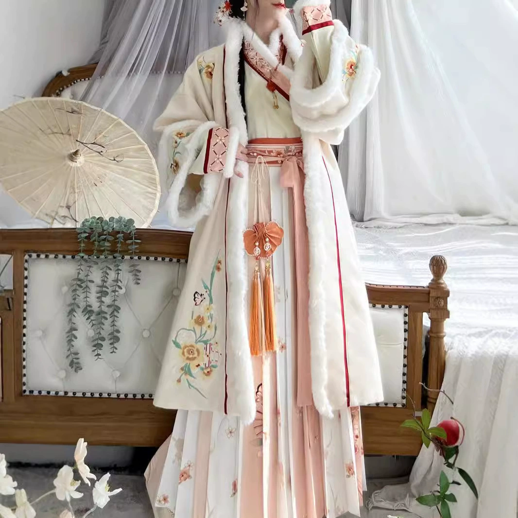 Новый зимний Hanfu женский костюм из династии Сун