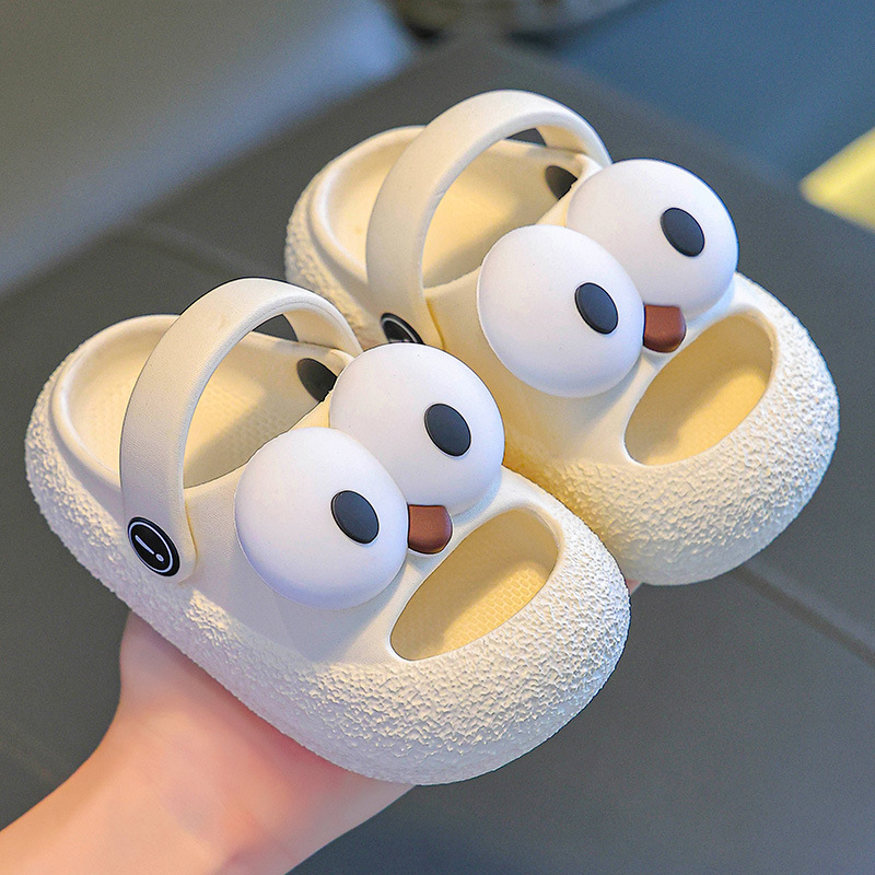Zapatillas para niños de verano interior y exterior ojos de dibujos animados para bebés bañar zapatillas para hombres