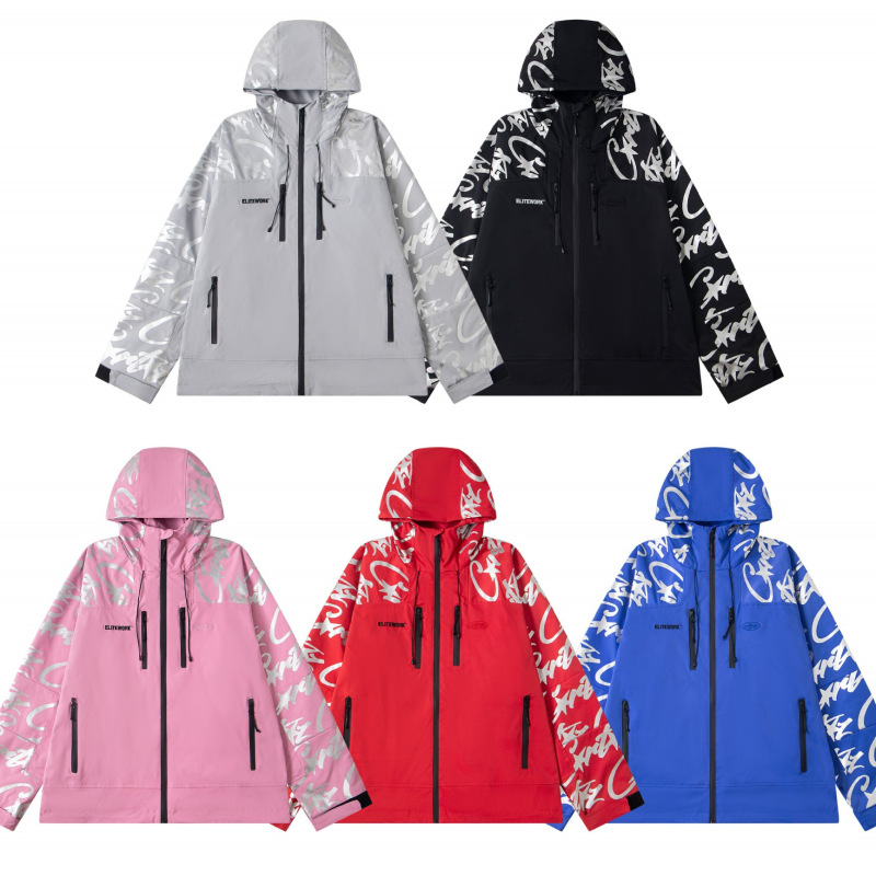 Corteiz Soft Shell Elitework Waterproof Coat Reflective Jacket Hooded Alcatraz Jacket Male Corteiz Soft Shell Elitework Waterproof Coat Reflective Jacket Hooded Alcatraz Jacket Male