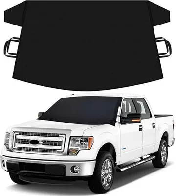 Cover, 600D Heavy-Duty Waterproof Car – Car snow shield - black-snow-cover-made-of-600d-oxford-fabric-with-black-coating-large-size-double-elastic-140160120