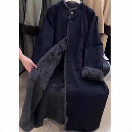 兔毛内胆派克服女2025冬季新款小个子宽松中长款皮草大衣毛毛外套