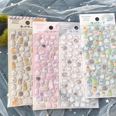 正版幽幽家族立体水晶シールかわいい幽霊小鬼手帳日記帳手作り装飾素材シール