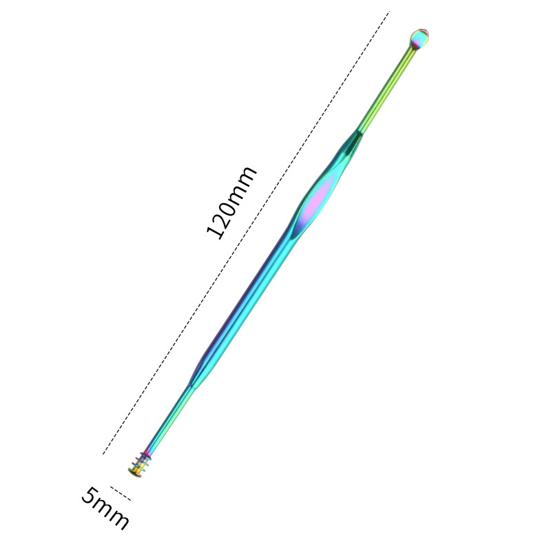 清潔耳器子供用スパイラル二頭スプーン耳掘り耳ステンレス耳スプーン美化粧耳器耳取りツール|undefined