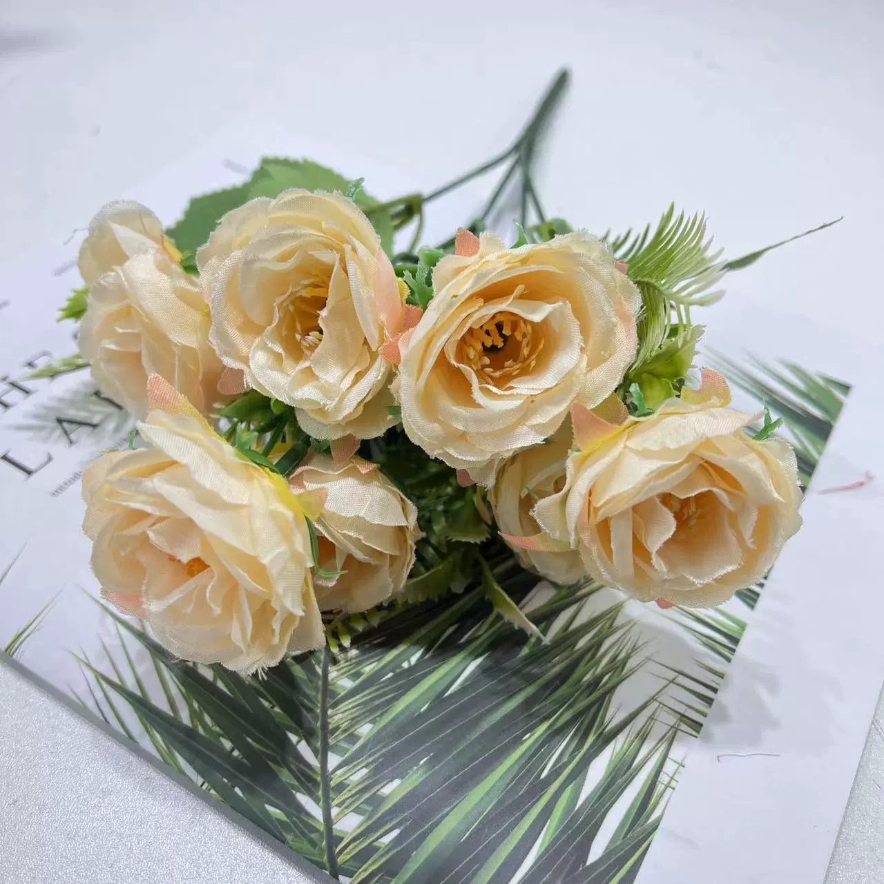 Симуляционная ручка, 7 маленьких роз для отеля домашние декоративные украшения фотография, маленький держатель производитель оптовая торговля кросс-бордер предложения