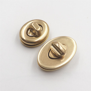 Brass Oval Twist Lock Bag Lock Buckle Women's Bag Button Lock DIY Bag Accessories Copper Leather Bag Buckle Snap-on Swivel Lock