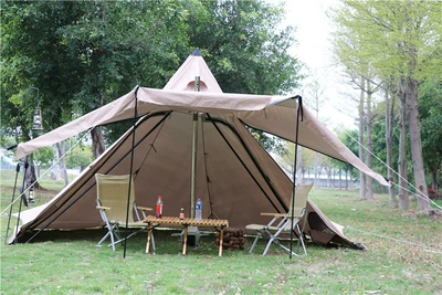 Sweater brother BROTHERSWEATER outdoor luxury camping windproof yurt camp Hotel Indian tent (Çadırlar) - khaki-5-8-people