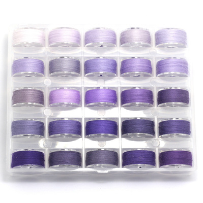 42#紫色系小卷縫紉線 丁香紫手工拼布藝 1000色手縫線
