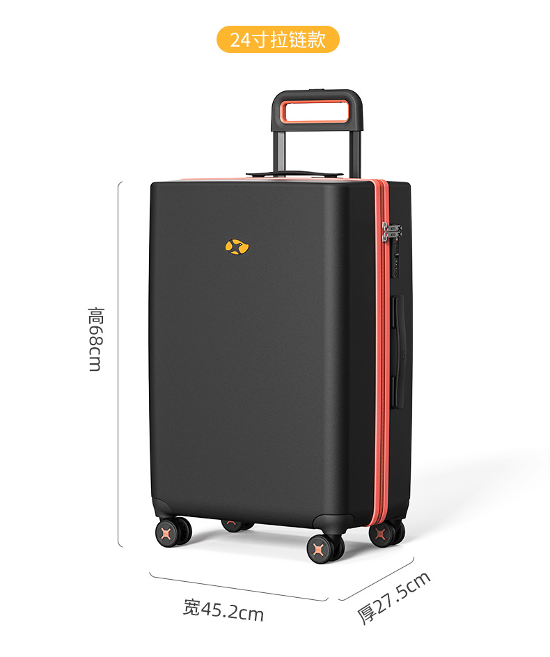 Vali nhựa PC chống rơi vỡ 20 inch bánh xe đa hướng khóa số du lịch — đen chi tiết 25