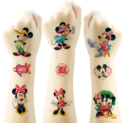 Mickey Minnie Cartoon Temporary Tattoos for Kids Birthday Party Water Transfer Tattoes