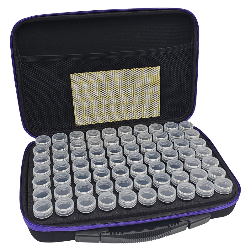 패브릭 블랙 백 보라색 지퍼 70 병 스티커