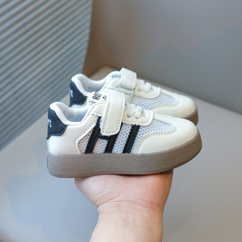 Zapatillas Deportivas para Niños, Primavera-Verano 2025, Transpirables, de Malla, Huecas, Retro, Versátiles, Blancas, para Niños y Niñas, al por Mayor