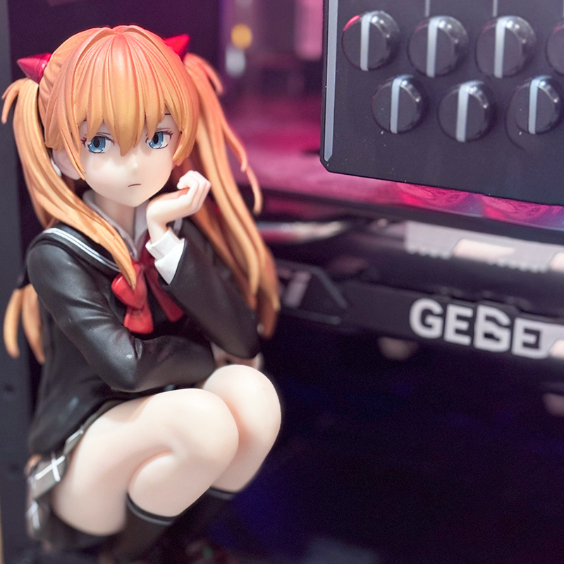 新世紀エヴァンゲリオンしゃがみアスカ美少女アニメ周辺デスクトップ装飾誕生日ギフト|undefined