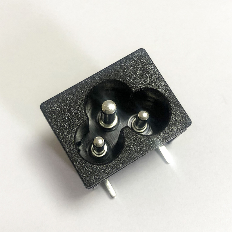 AC梅花三芯插座产地货源全铜阻燃可加工定制充电器插座