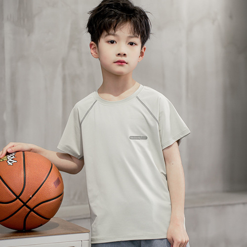 Children's Summer Cool Sensation Quick-Dry Short-Sleeve T-Shirts for Boys and Girls 2025 New Children's Short T Shirts for Toddlers and Big Kids