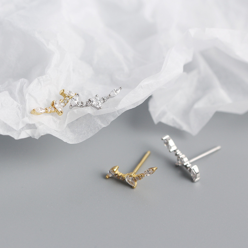 Geometric Fashion Gem Plating Earrings Ear Studs display picture 4