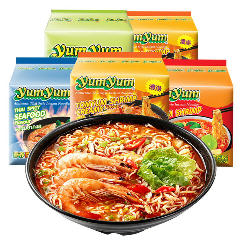 泰国进口养养牌冬阴功酸辣虾浓汤方便面70g*5包泡面煮面速食夜宵