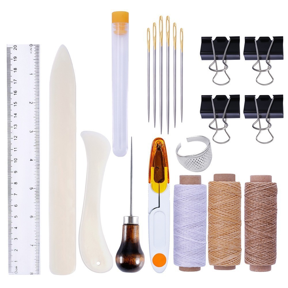 Venta caliente transfronteriza Artículos de cuero Artesanía Herramientas de cuero Cuero DIY Juego de costura a mano Paquete de artesanía de cuero Herramientas de arte de cuero