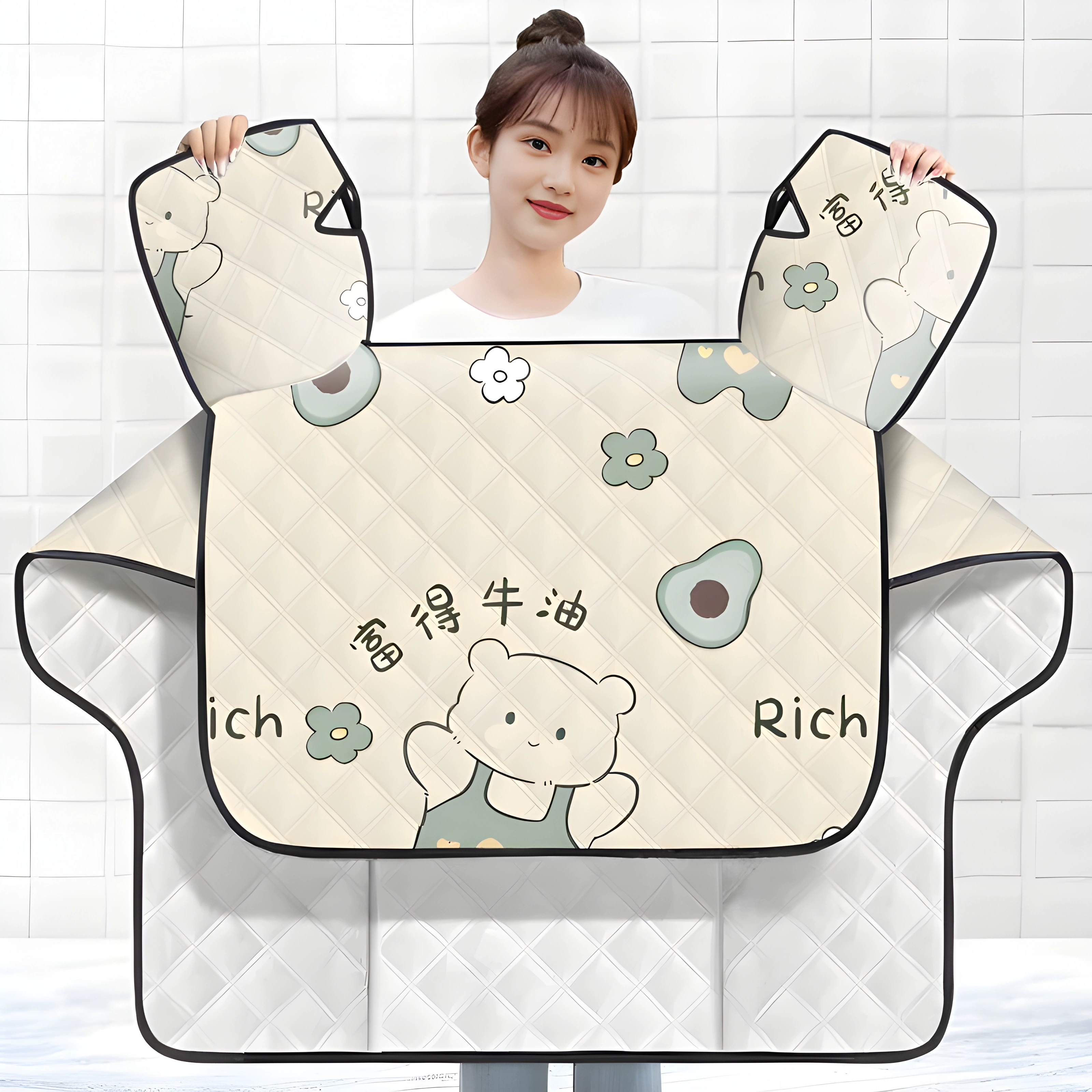 Летнее одеяло для лобового стекла, солнцезащитное одеяло для электромобиля, летнее водонепроницаемое солнцезащитное ветрозащитное одеяло, красивое одеяло для лобового стекла