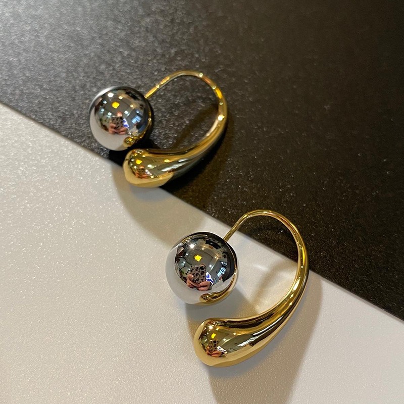 Holiday Occasion 1 Pair Lady Water Droplets Plating Copper Ear Studs