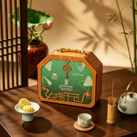 新款国风雕刻手提端午粽子礼盒高档商务伴手礼端午节包装盒粽子盒