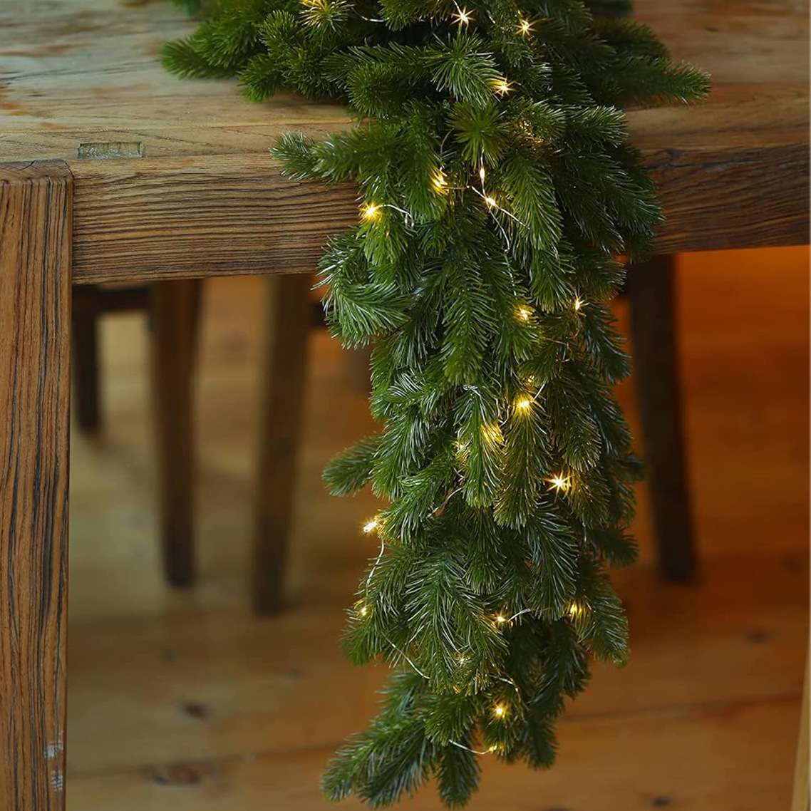 Cross -border Christmas PE Leaf Crystal Christmas Teng Simulation…