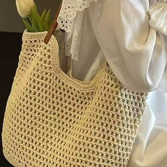 2026 Summer Woven Bag New Hollow Out Tote Bag Large Capacity Single Shoulder Beach Vacation Travel Straw Bag for Women 2026 Summer Woven Bag New Hollow Out Tote Bag Large Capacity Single Shoulder Beach Vacation Travel Straw Bag for Women