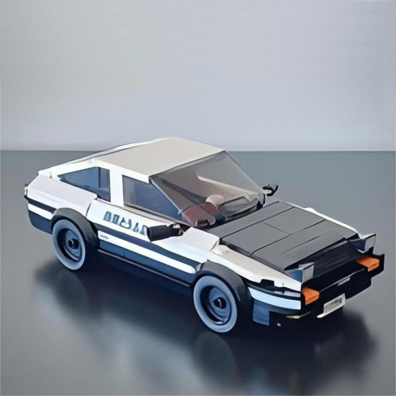 Cross-Border Moc Building Blocks Are Compatible with Lego 90968 Initial D Ae86 Speed Champion Sports Car