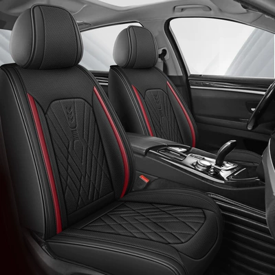 2024 New Car Seat Cover Full-Coverage Perforated Leather All-Season Universal Car Seat Cushion Cover Wholesale