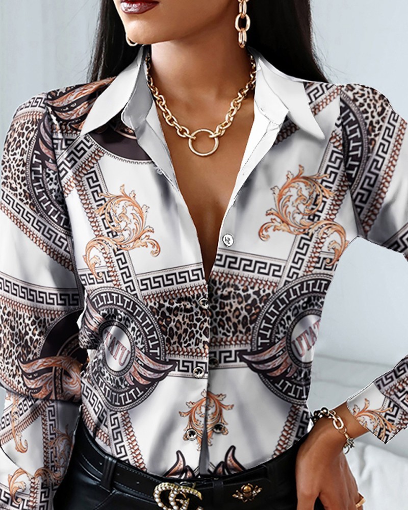 Women's Blouse Long Sleeve Blouses Printing Fashion Printing display picture 39