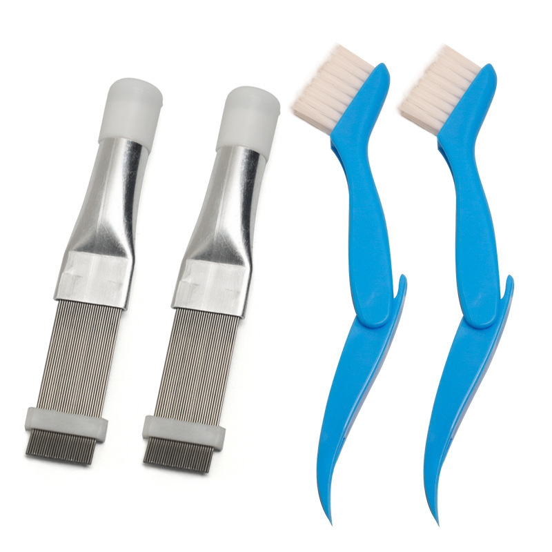 기타 4PC(금속 핀 빗_2+파란색 접이식 브러시_2)[가방](142g) 연마재