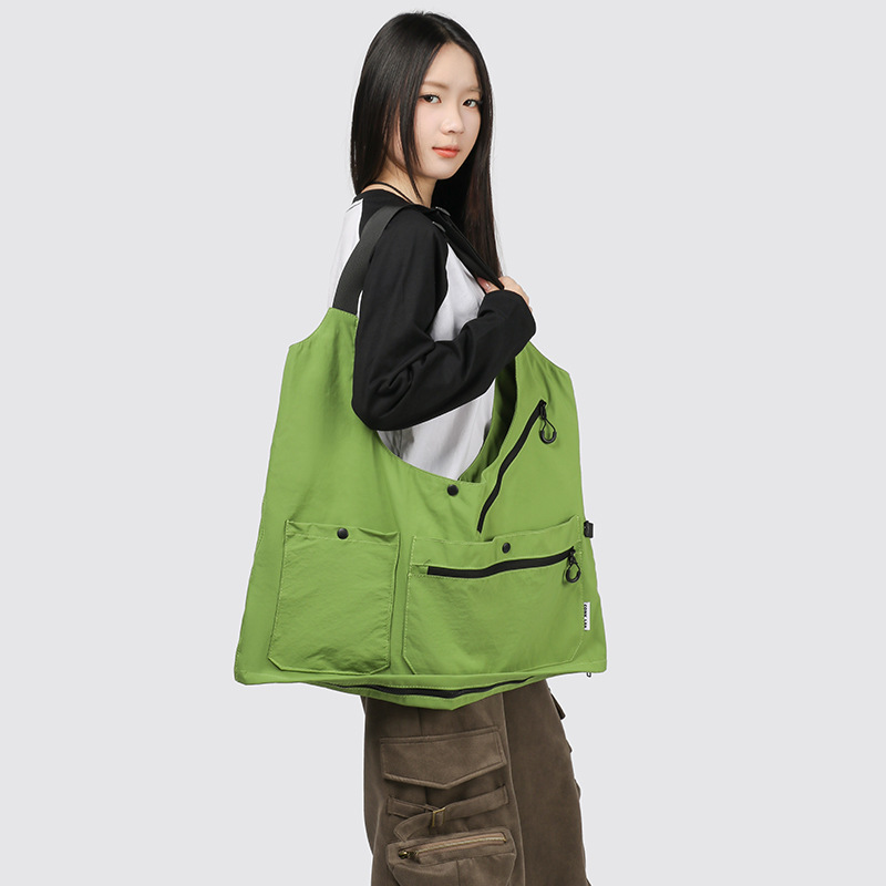 【Celebrity Style】Convertible Backpack to Single-Shoulder Crossbody Bag, Vest Bag with Multiple Pockets, Large Capacity, Multifunctional Workwear Bag 【Celebrity Style】Convertible Backpack to Single-Shoulder Crossbody Bag, Vest Bag with Multiple Pockets, Large Capacity, Multifunctional Workwear Bag