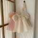 2025 Spring and Autumn Infant Virgin Baby Sweet Princess Three-Dimensional Flower Mesh Ear Collar Long Sleeve Hare Dress Bag Fart Clothes