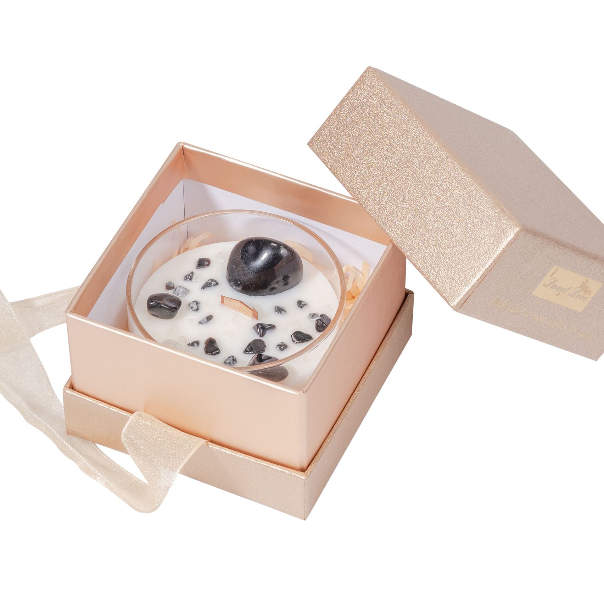 Decoración del dormitorio spot cera de banano creativa cera de soja acompañante regalo de mano cristal natural regalo de vela de perfume