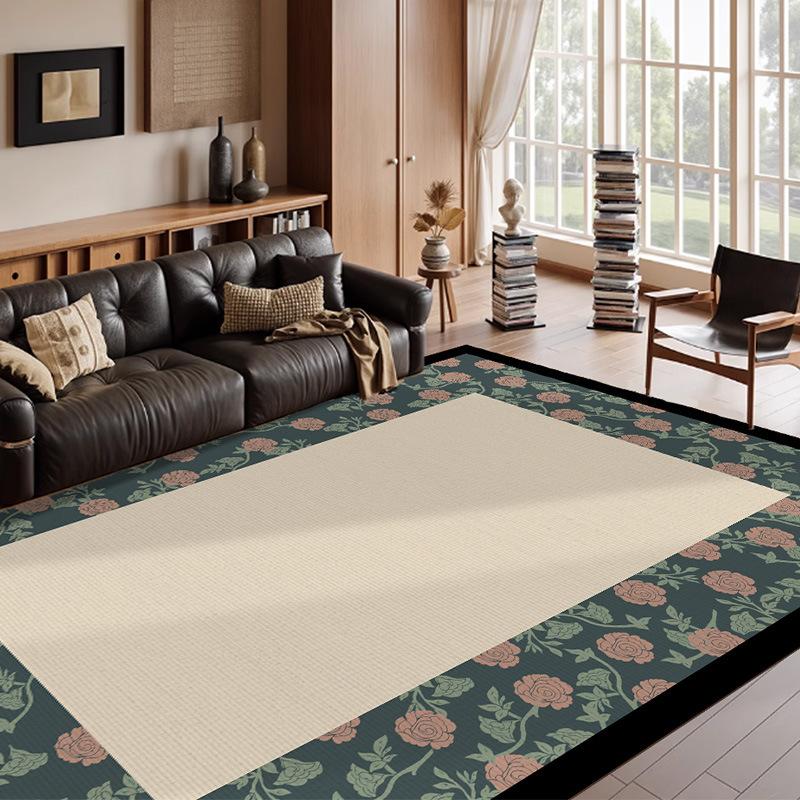 Alfombras sala de estar dormitorio americano forma alfombra de cama impermeable sofá francés sin cuidado esteras de suelo irregulares silenciosas