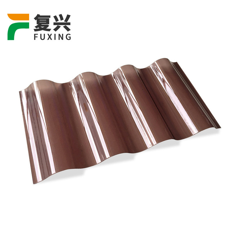 厂家供应透明PC波浪瓦屋面顶棚采光瓦耐高温隔热梯形瓦