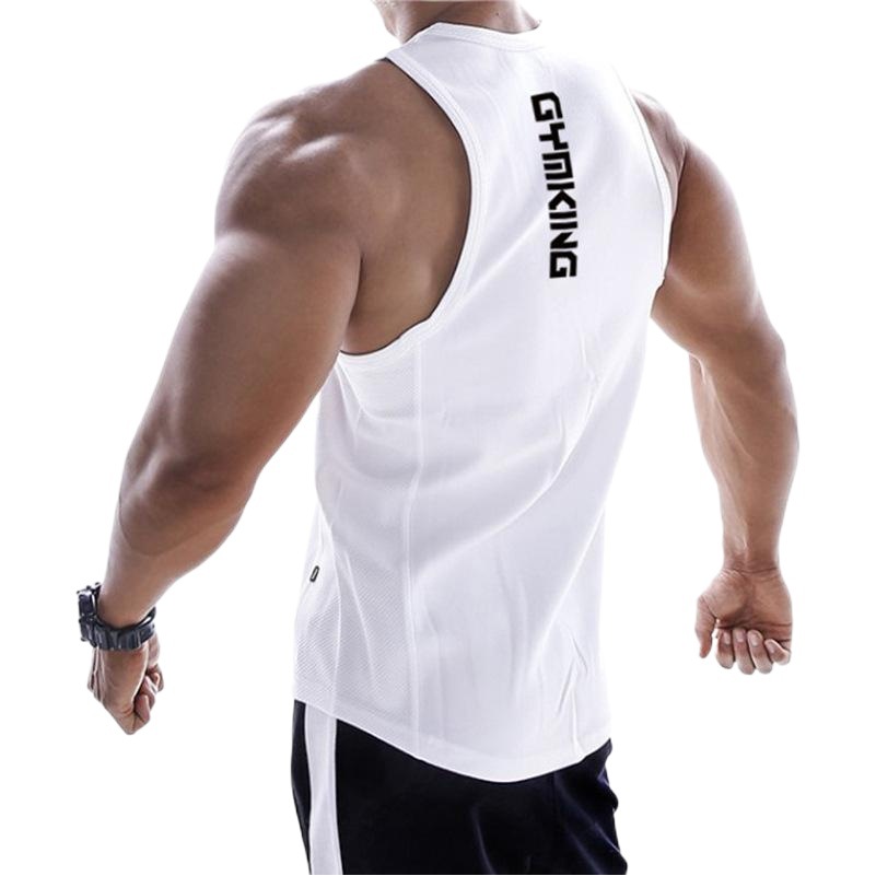 New Muscle Brothers Men's Fitness Vest Men's Breathable Training Top Casual Moisture-Wicking Sleeveless Foreign Trade Large Size