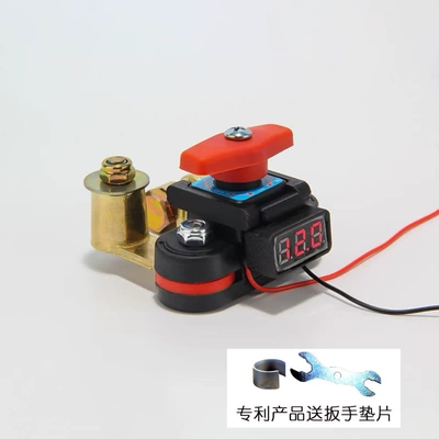 and Negative Terminal Power Master – Car on the line of fire - digital-display-voltage-3s-copper-plated-power-off-switch-universal-positivenegative-dual-head-rotatable