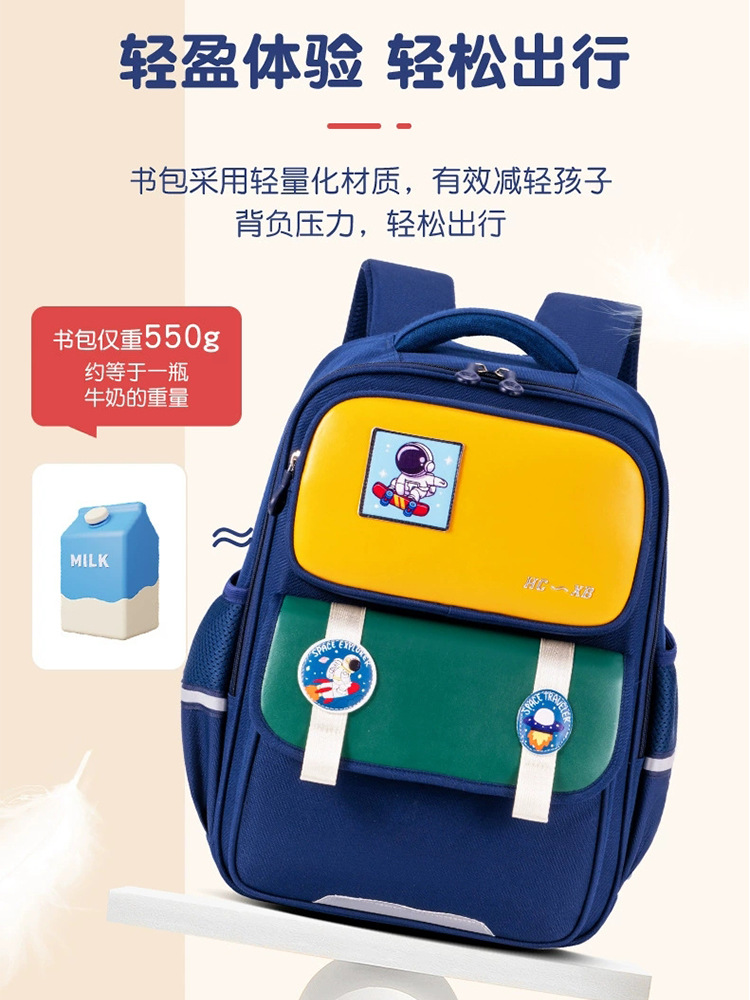 Nueva mochila escolar infantil para estudiantes de primaria 1 - 3 - 6 grados Shaodong mochila escolar para niños y niñas mochila de hombro image 4