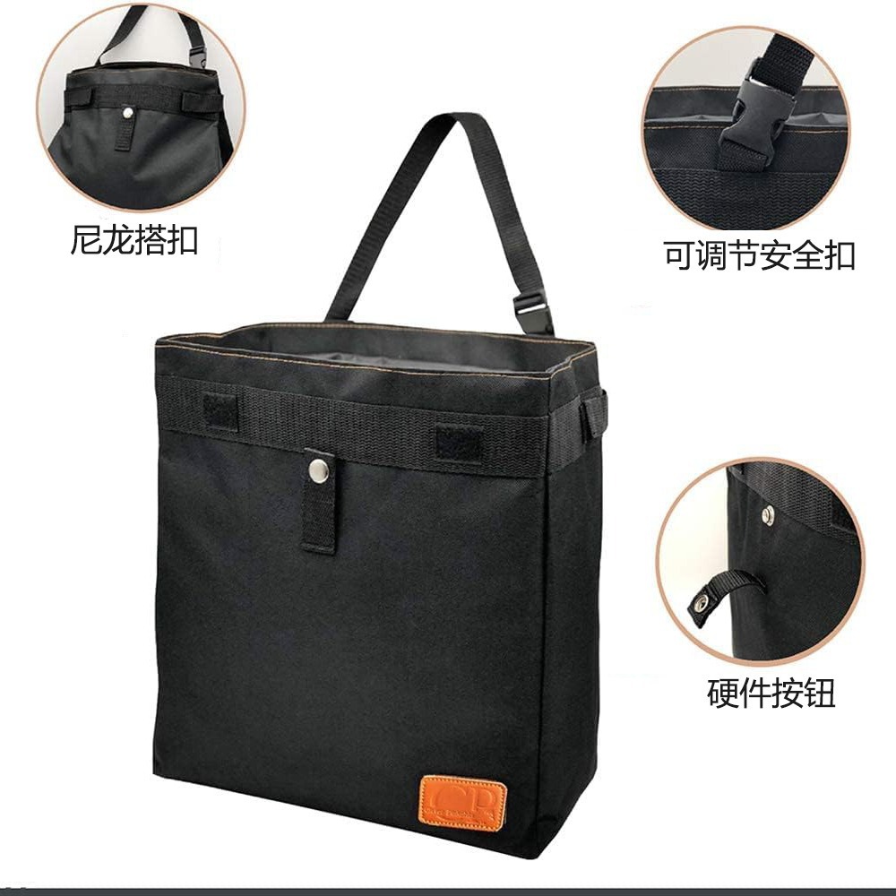 跨境亚马逊车载垃圾桶汽车座椅靠背悬挂式垃圾桶带盖可折叠